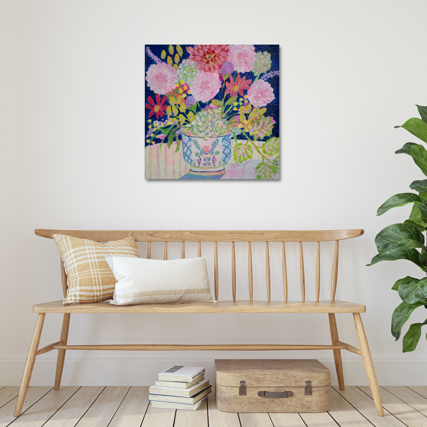 Roses on Blue