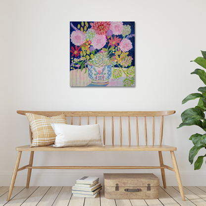 Roses on Blue